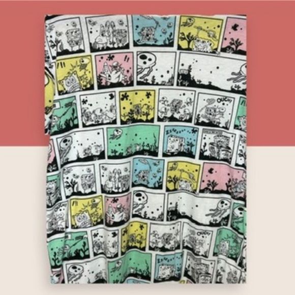 🧽 SPONGEBOB SQUARE PANTS NICKELODEON T-SHIRT MEDIUM - Picture 3 of 3